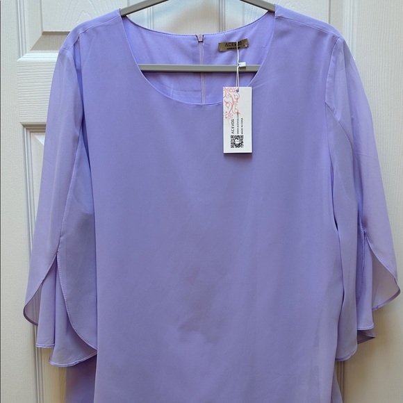 Acevog Tops - Acevog Lavender Chiffon Women's Blouse